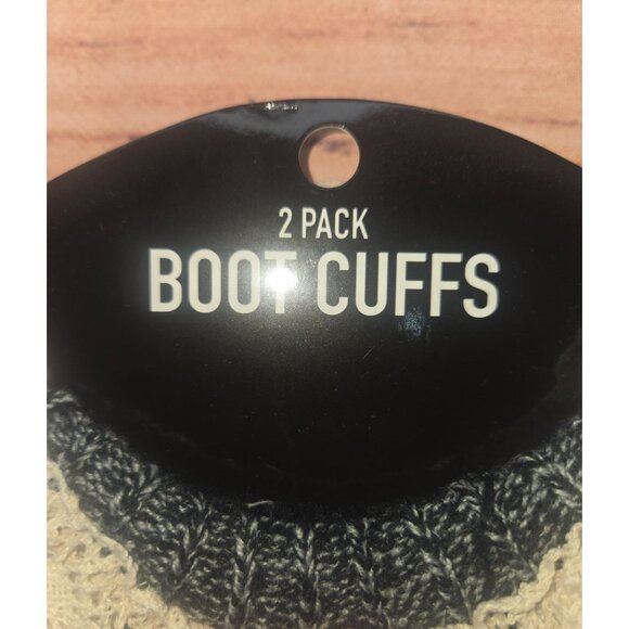 2 Pack Boot Cuffs With Lace Trim - Knit Design - Picture 3 of 5